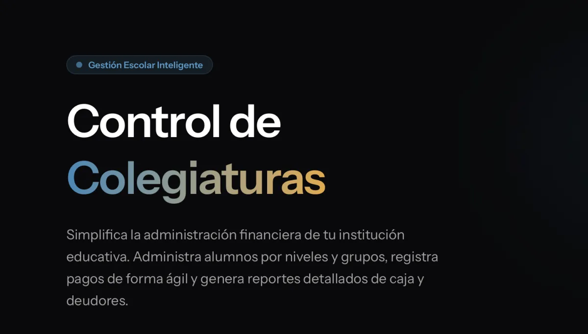 Control de Colegiaturas